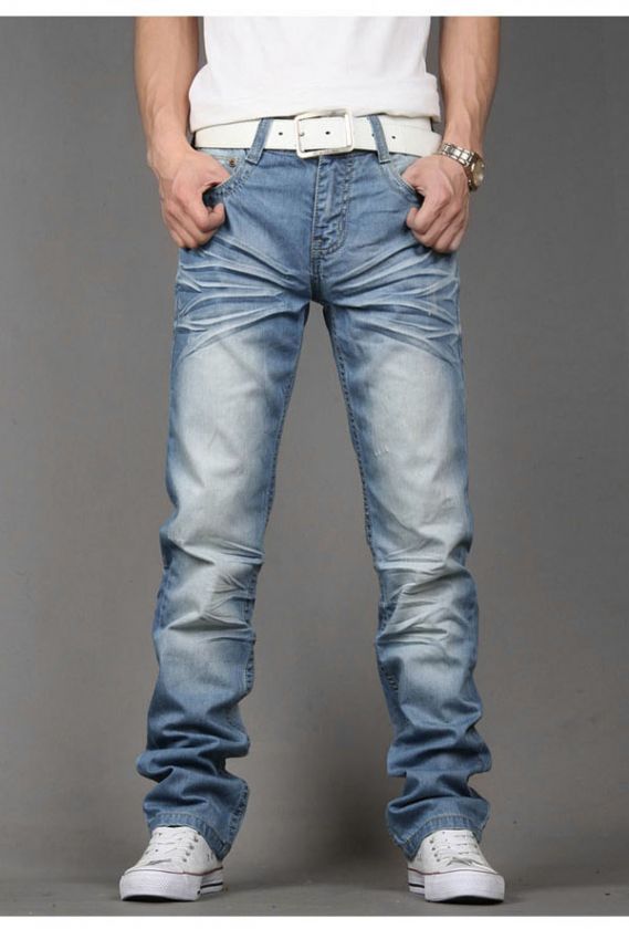 New Fashion Mens Stylish Skinny Jeans Trousers Pants 7 Sz V376 free 