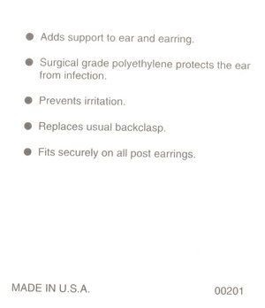 HypoAllergenic Replacement Plastic Earring Back Diskies  