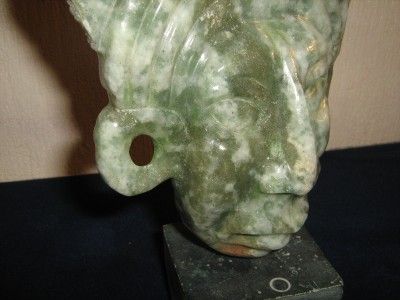 IXCHEL MAYAN GODDESS OF FERTILITY JADE & QUARTZ STATUE  