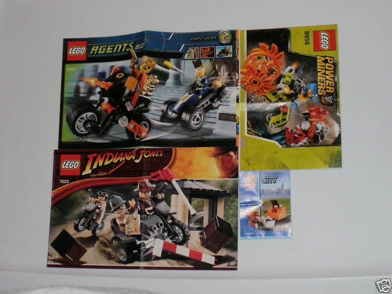 LEGO 4 Indiana Jones Agents Original Instructions Only  