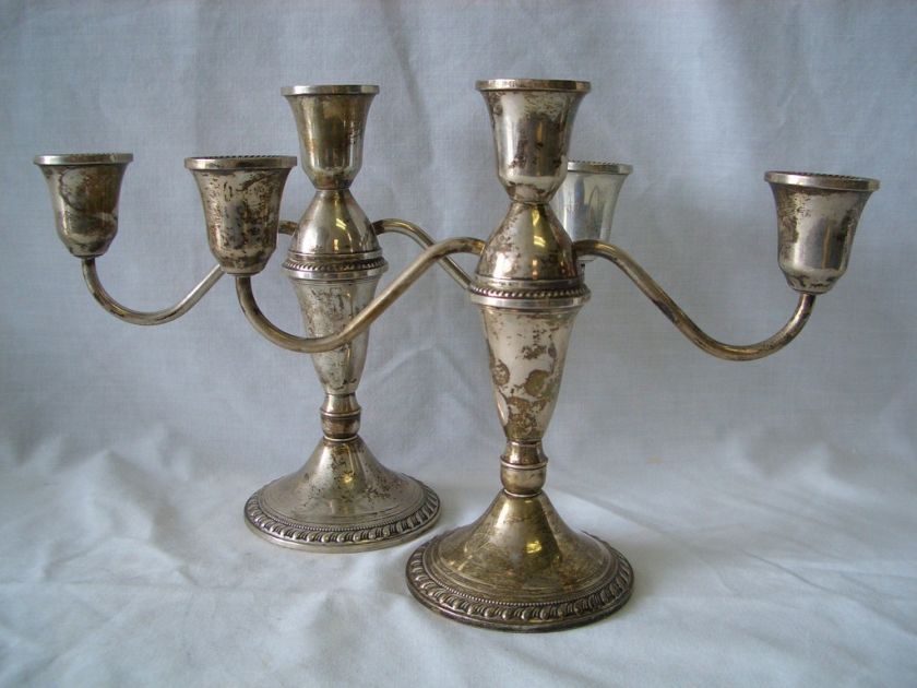 NEWPORT GORHAM SILVERPLATE CANDELABRAS  