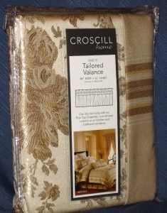 CROSCILL HERITAGE 88 TAILORED VALANCE in PLATINUM NIP  