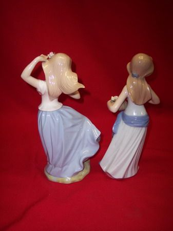 TENGRA HAND MADE LADY FIGURINES SPAIN  