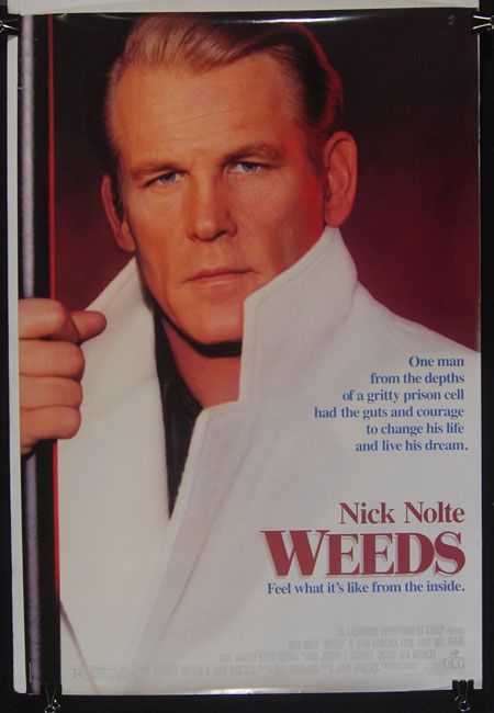 WEEDS 1987 Nick Nolte ORIGINAL MOVIE POSTER  