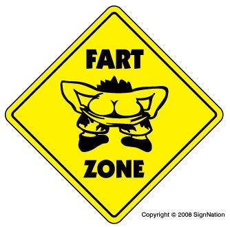 FART ZONE Sign no farting gas farter machine funny  