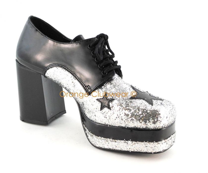 PLEASER MENS Glam Rock 70s Pimp Disco Costume Shoes  