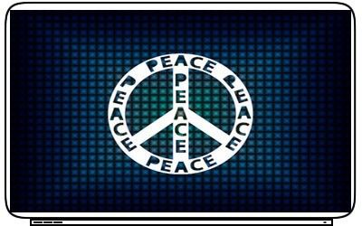 Logo Peace Sign Laptop Netbook Skin Decal Cover Sticker  