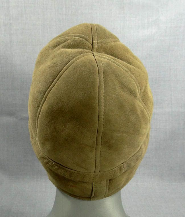 WW2 GERMAN ARMY LUFTWAFFE PILOT AVIATOR PARATROOPER WINTER HAT SUEDE 