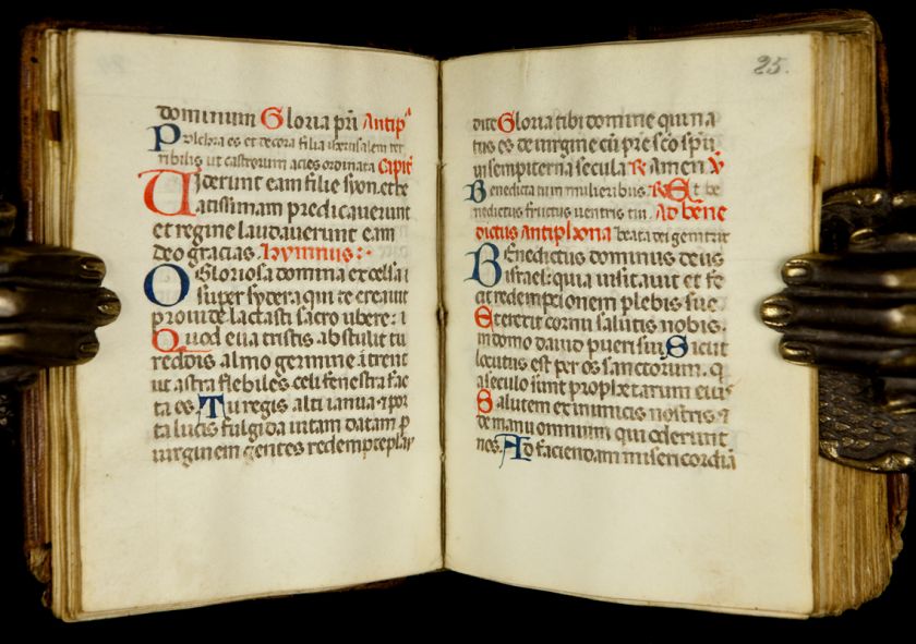 ca.1470 ILLUMINATED BOOK OF HOURS Medieval VELLUM MANUSCRIPT Italian 