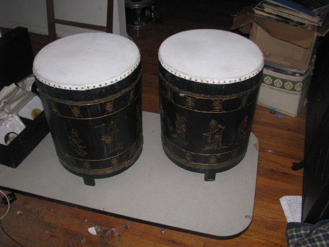 drum set pair from the oreint height is 24 width is 18   