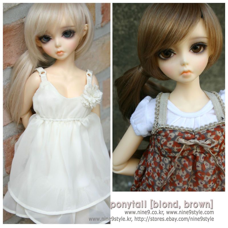 BJD Wig [7 8 inch] ponytail wig(2color) super dollfie  