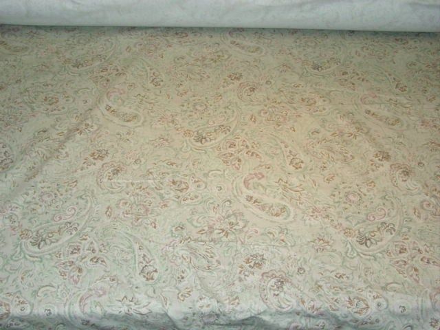 Lila Linen Paisley Cotton Print Fabric bty  