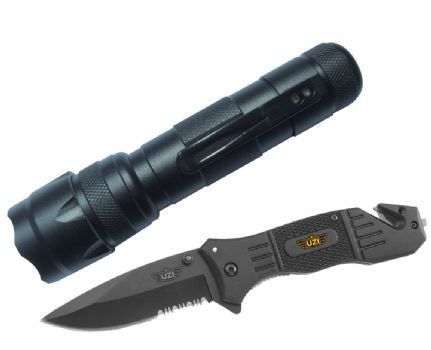 Uzi Knife and Flashlight First Responder UZI FR1 Combo  