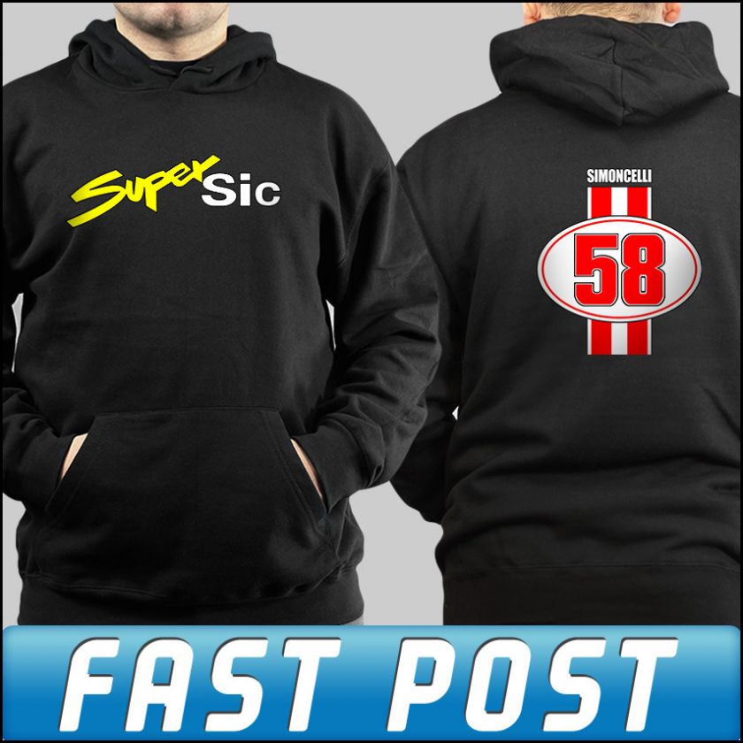 Adults and Kids Marco Simoncelli Simonchelli Super Sic Design Hoddie 