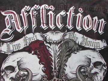 AFFLICTION LS COTTON BUTTON DOWM MENS MEDIUM SHIRT NWT  