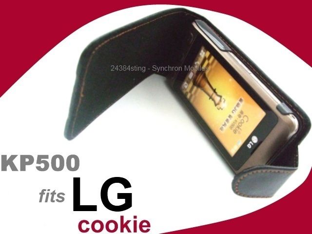 LEATHER FLIP CASE COVER POUCH for LG COOKIE KP500  