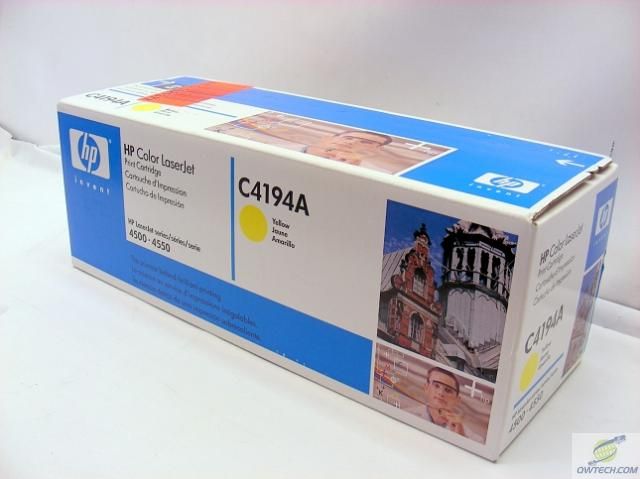 HP C4194A YELLOW TONER CARTRIDGE 4500 4550 GENUINE  