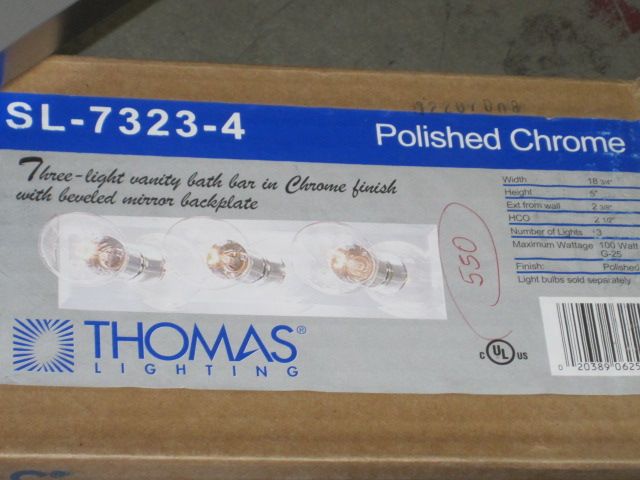 THOMAS LIGHTING SL 7323 4 3 LIGHT BATH VANITY BAR NIB  