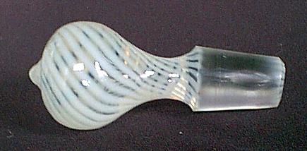 white opalescent art glass SWIRL square cruet EAPG  