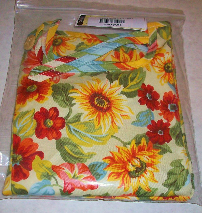 LONGABERGER SUNFLOWER LUNCH BOX FABRIC LINER NEW  