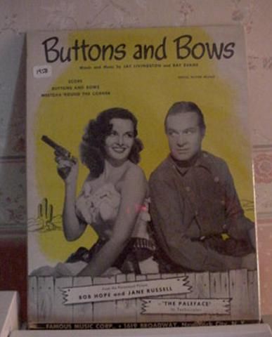 Vintage Sheet Music (1958) Buttons and Bows  