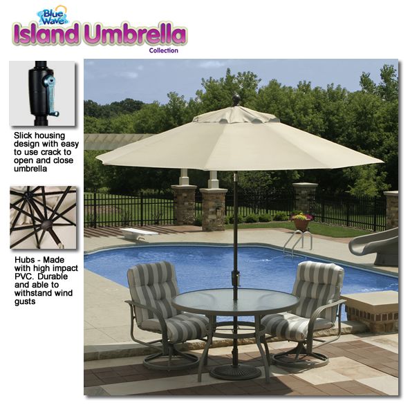 Octagon Autotilt Market Umbrella Champagne Linen  