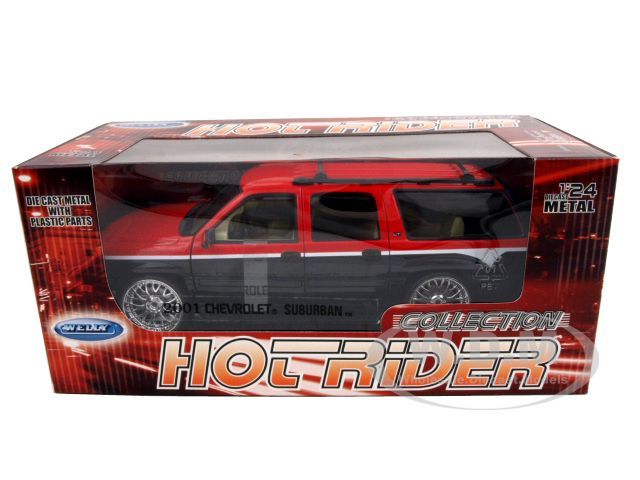 Brand new 124 scale diecast model of 2001 Chevrolet Suburban Custom 