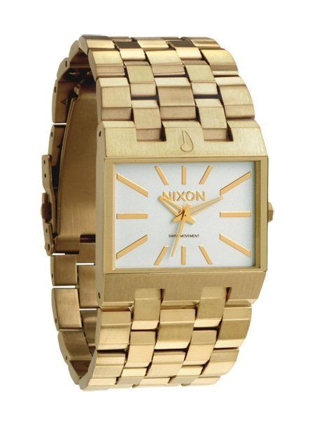 NIXON TICKET ALL GOLD WHITE WATCH NEW  