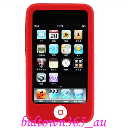   Silicone back Case Cover Skin Pouch For iPod Touch 4 4G 4th Gen  