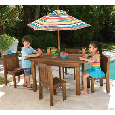 Kids Table and Chair Set with Stackable Chairs  