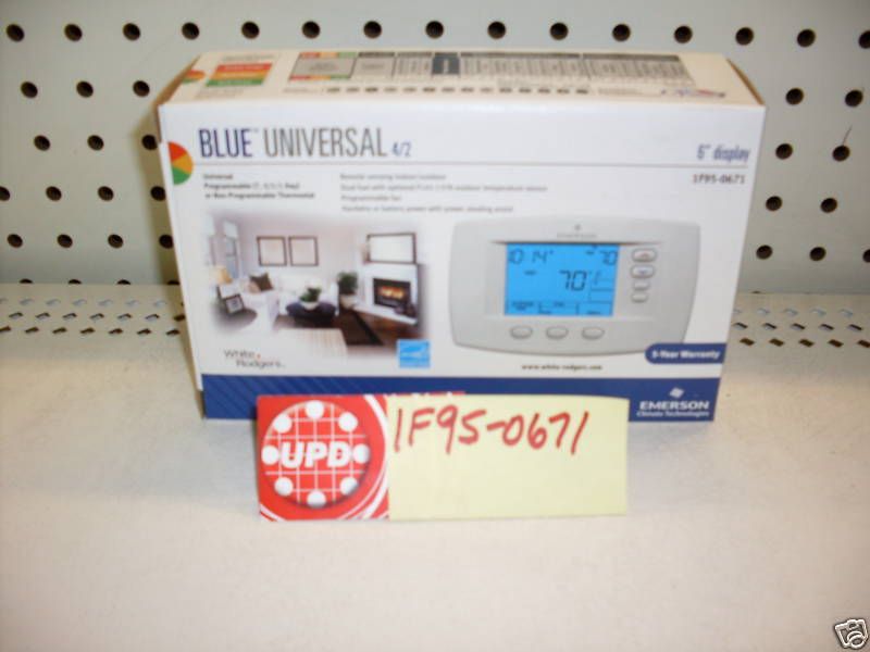 BLUE UNIVERSAL WHITE ROGERS THERMOSTAT 1F95 0671  