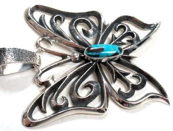 Aaron Anderson Gorgeous Tufa Cast Butterfly Pendant  