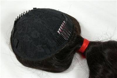 Dark Brown 20 Long 100% Human Hair Fall   REVERSIBLE  