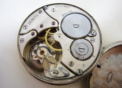 Vintage ZENITH Railway Openface Pocket Watch. Circa 1920  