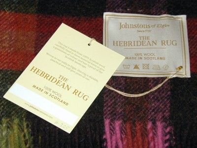 Johnstons of Elgin Wool Throw Blanket NWT Colorful Hebridean  