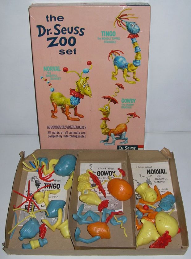 RARE 1959 Revell ZOO SET Dr SEUSS Gowdy Tingo Norval Figure Vintage 