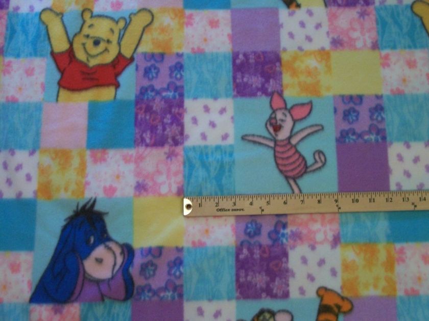 Winnie the Pooh and Friends Fleece Fabric   2 yards  