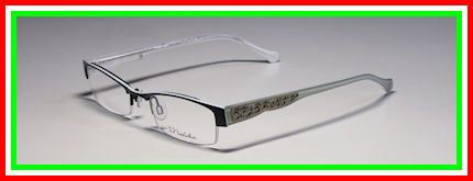   49 19 145 BLACK FRAME GREEN OPAL ARMS EYEGLASSES/GLASSES WOMENS  