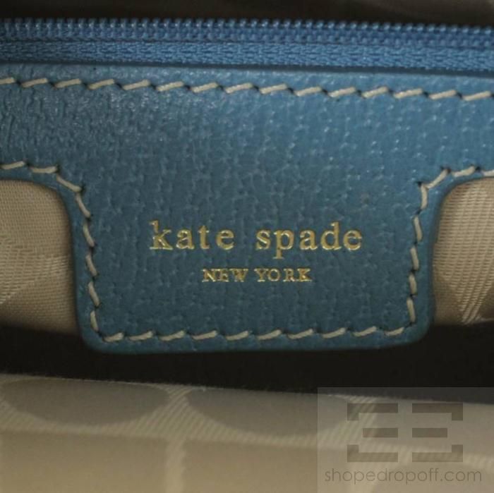 Kate Spade Blue Pebbled Leather Tote Bag NEW  