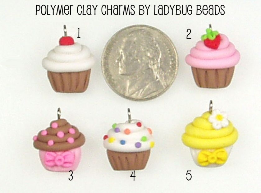 Cupcake Polymer Clay Charm  