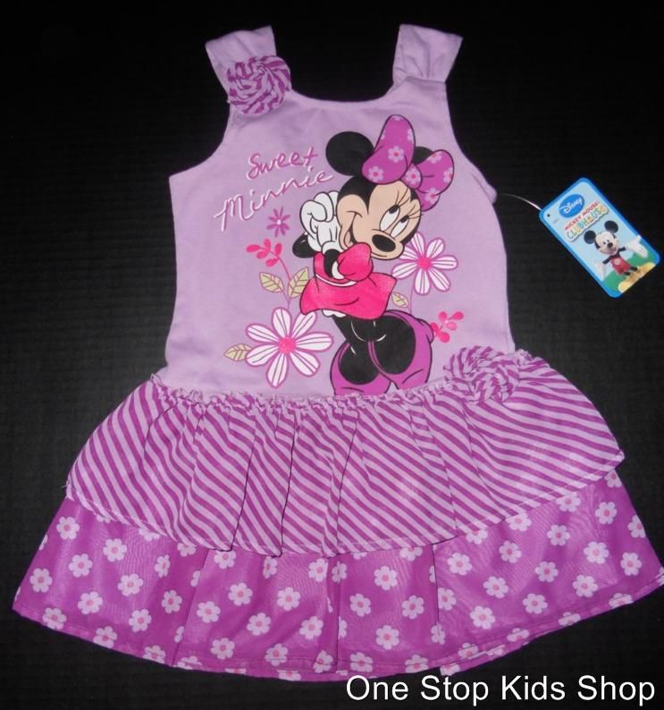 MINNIE MOUSE Toddler Girls 2T 3T 4T 5T Set DRESS Outfit Shirt Top 