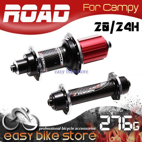   CAMPY * BLACK Token TK520TBT Carbon Road Bike Hub set Ceramic Bearing