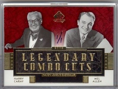 HARRY CARAY & MEL ALLEN 2003 SP COMBO CUTS AUTO 1/1   