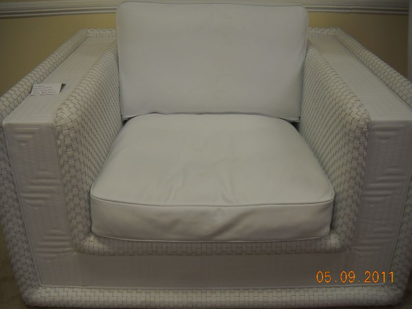 Versace Soft Couture White Leather Armchair  