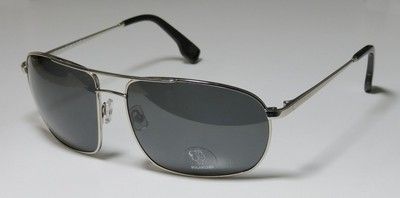 NEW REPUBLICA DRESDEN DESIGNER SILVER FRAME POLARIZED GRAY LENSES 