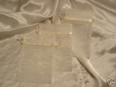 50 4X6 IVORY Organza Gift Bag Bags Pouch Wedding Favor  