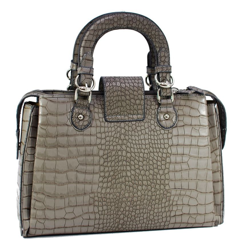 Dasein precious designer inspired shoulder bag grey  