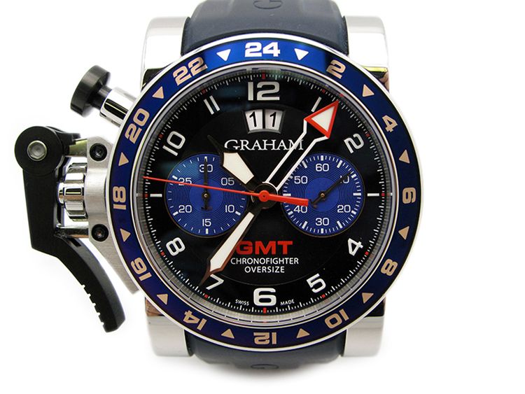 Graham Chronofighter Oversize GMT Blue Black 47mm 2OVGS.B26A  