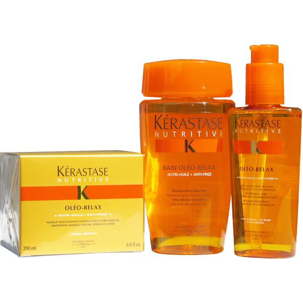 KERASTASE OLEO RELAX FULL SIZE COMBO, SERUM BAIN MASK  