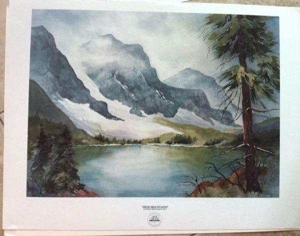 McNayr Signed Lithograph HIGH MOUNTAINS  